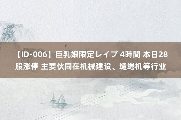 【ID-006】巨乳娘限定レイプ 4時間 本日28股涨停 主要伙同在机械建设、缱绻机等行业